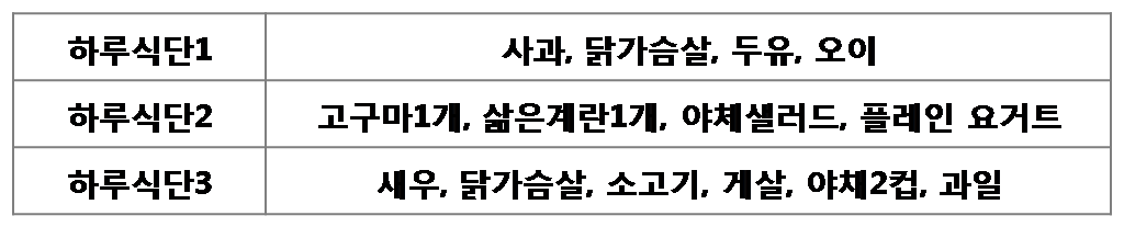 다이어트 식단
