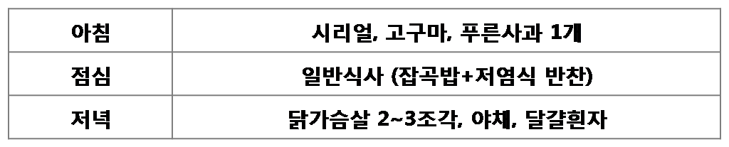다이어트 식단