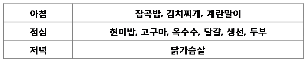 다이어트 식단